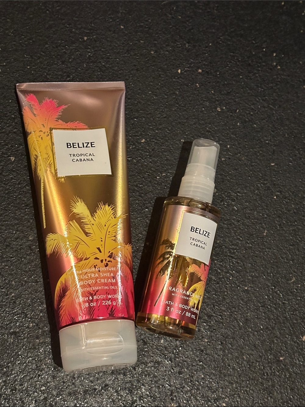 Bath & Body Works Belize Tropical Cabana Body Cream & Fragrance Mist NEW
